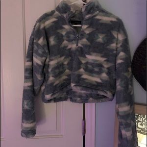 LA heart (pacsun) cropped zip fleece